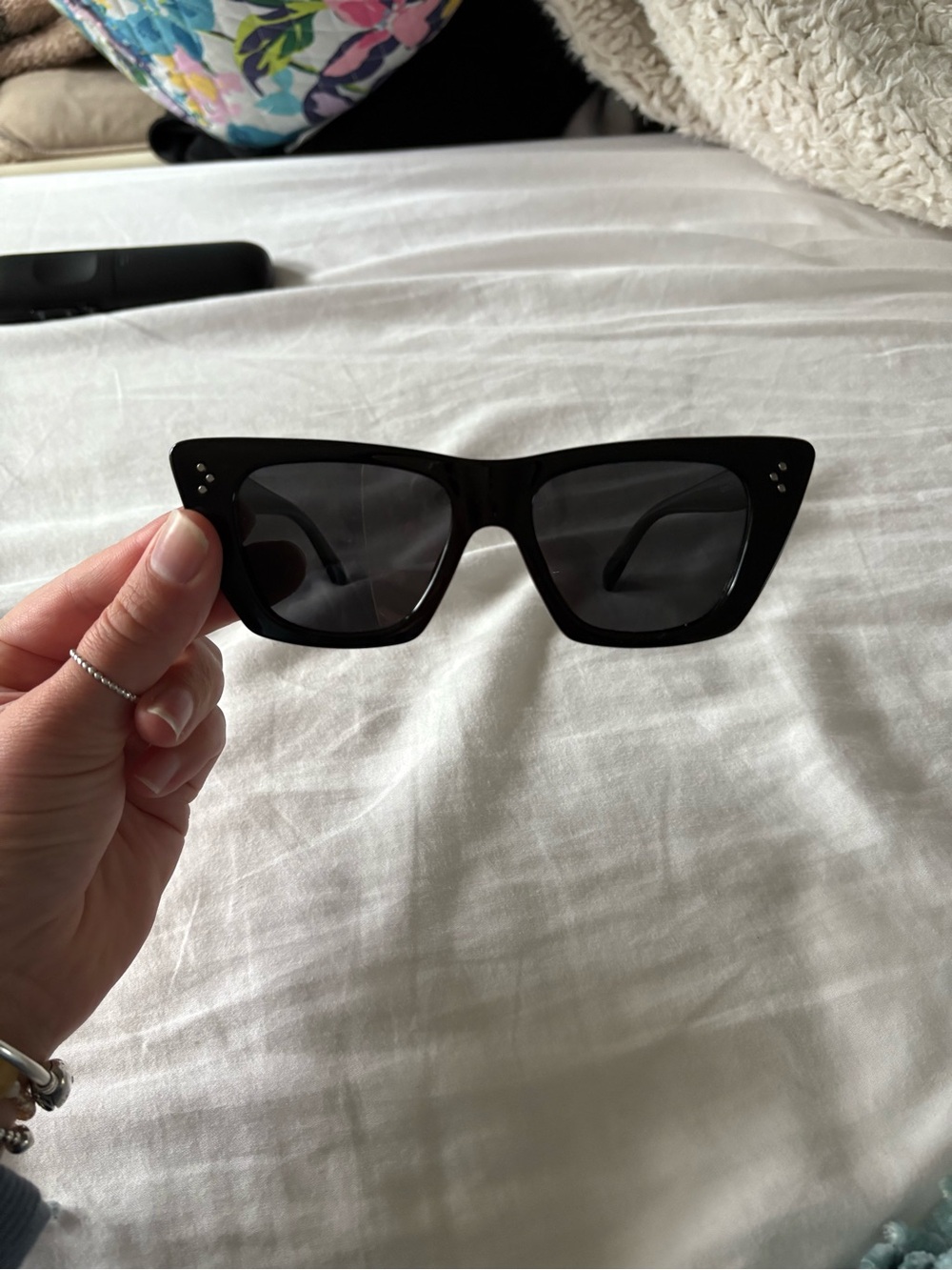 Polarized Black Cat-Eye Women's Sunglasses